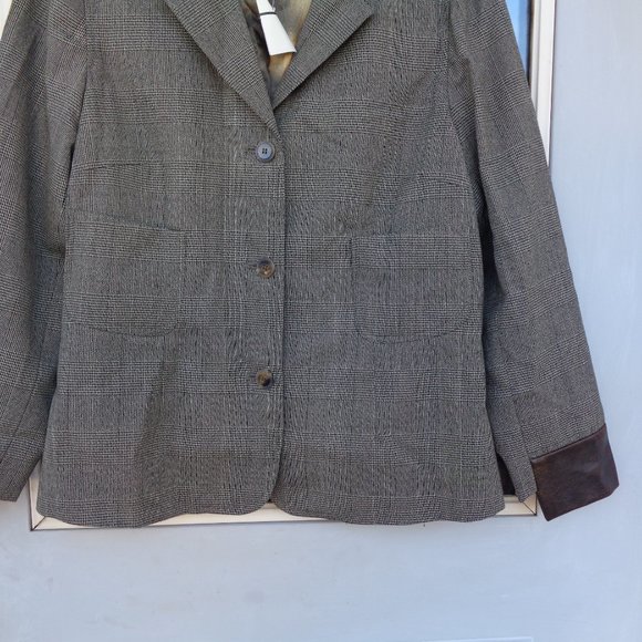 Last Chance ❌ NWT VINTAGE Harve Benard Sport blazer w faux leather accents - Picture 6 of 16
